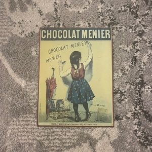 Chocolat Menier Vintage Metal Wall Hanging